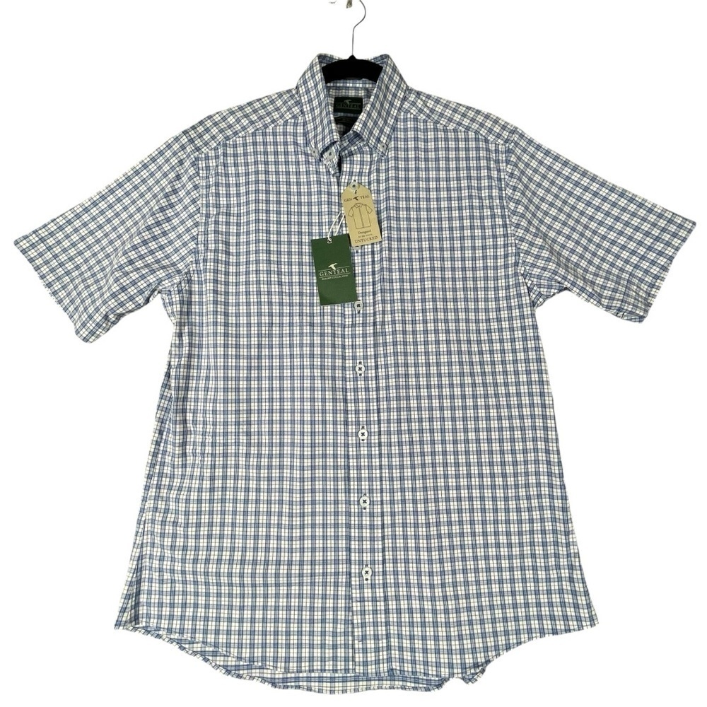 GenTeal Stoneman Button Down Short Sleeve Performance Untuck Sport Shirt NWT - S